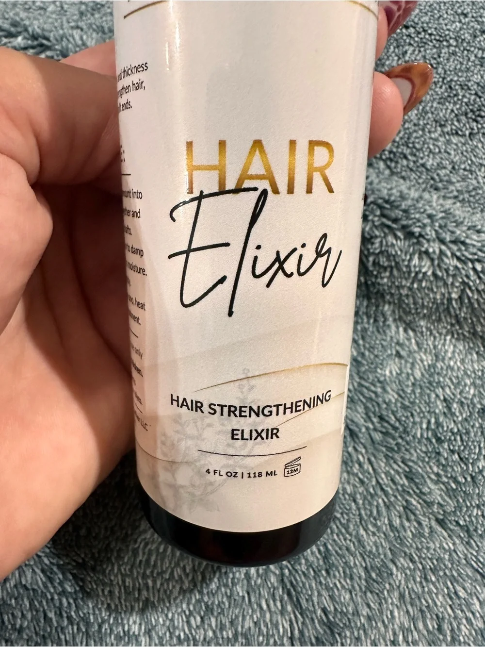 Hair Elixir – Brown Bottle with White Label